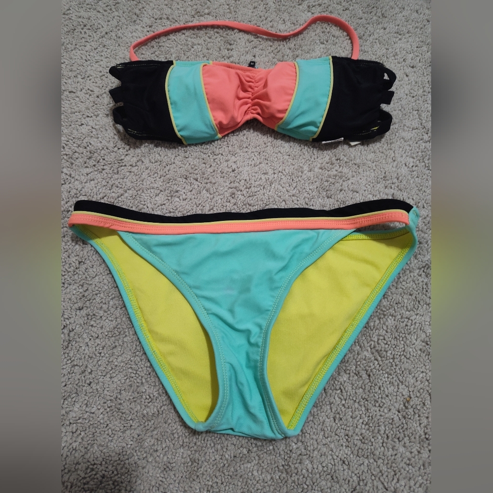 Hobie Yellow and Blue Bikini Swimwear